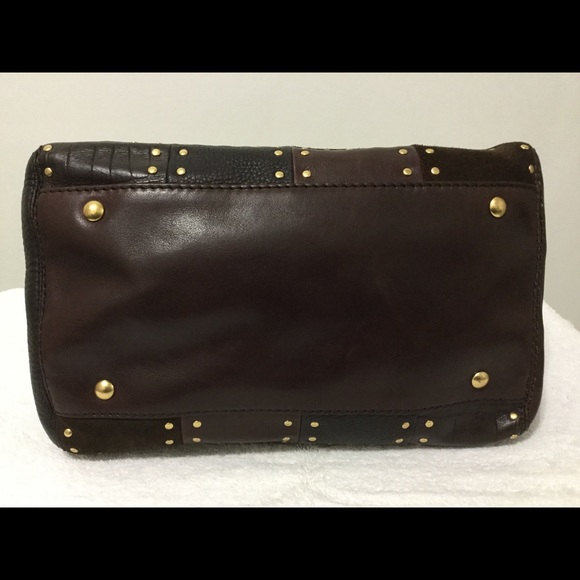 Michael Kors gold studded satchel purse - Picture 6 of 10